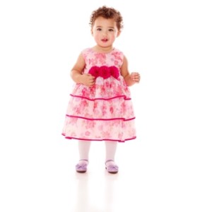 Nothing says spring more than a pink floral dress! Photo courtesy of The Children's Place at Great Lakes Mall.