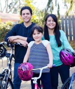 Isaac, Karla and Daniela Benitez enjoying the bike trail in Peninsula. Photo courtesy of LoveBug Photography by Courtney Ucker.