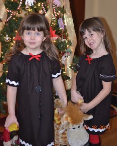 Olivia and Aubrey, 5.