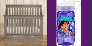 Franklin & Ben Mason 4-in-1 Convertible Crib; BRITA Children's Water Bottle.