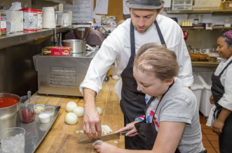 Learning to cook at Giovanni's in Cleveland, Ohio