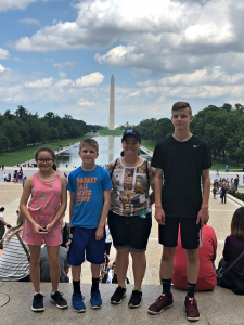 The kids exploring Washington DC