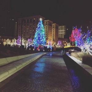 Christmas lights at Public Square