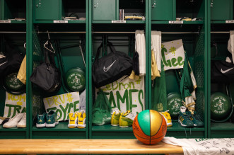 The self-guided storytelling experience includes the St. Vincent – St. Mary locker room that LeBron shared with the Fab Five.